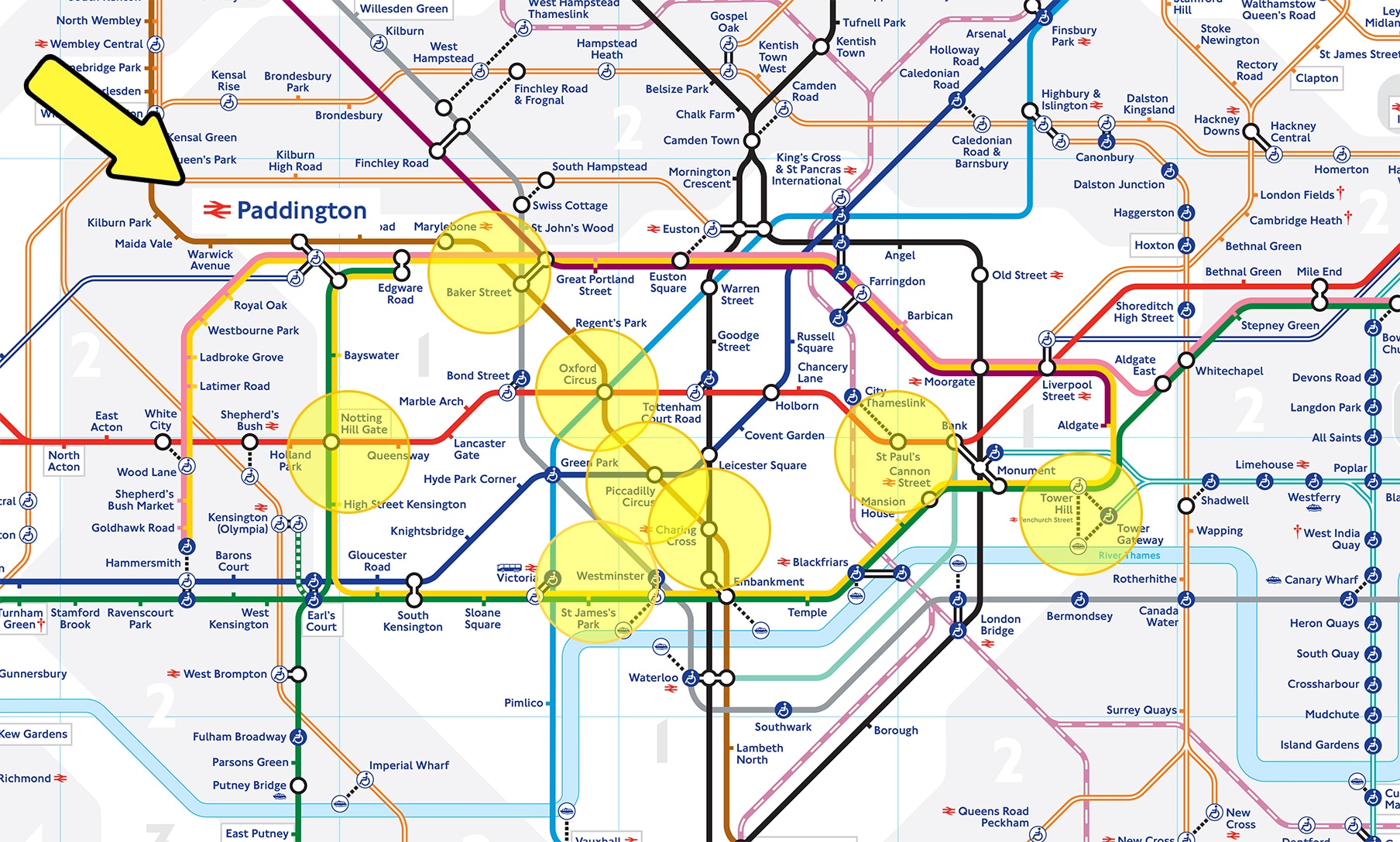 Large Print Tube Map 1 2 