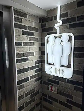 Stylotel hotel lift and lobby area
